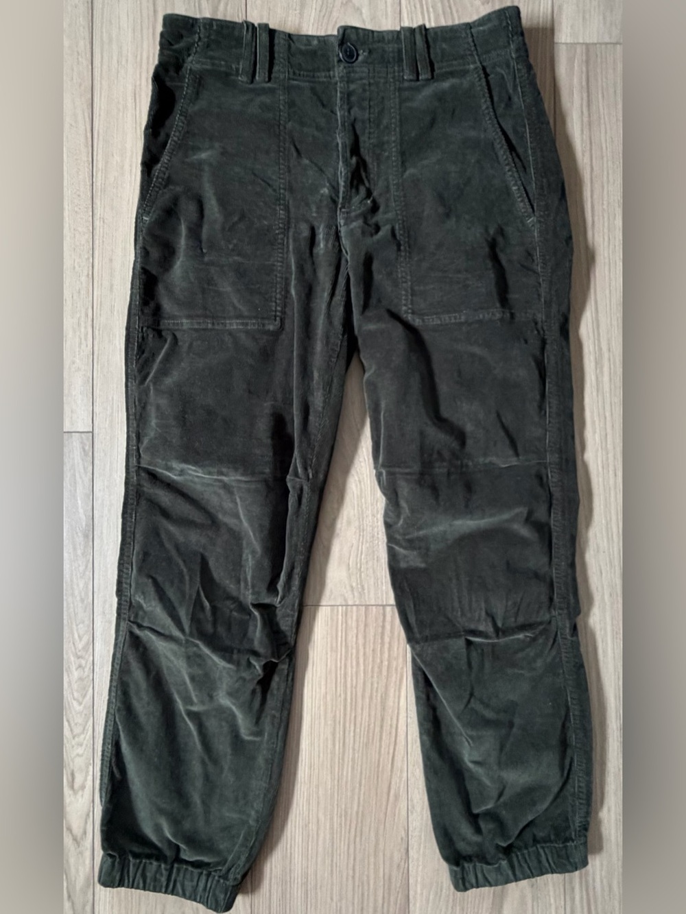 Citizens of Humanity Agni Utility Corduroy Ankle Jogger Pant Green Button Fly 25